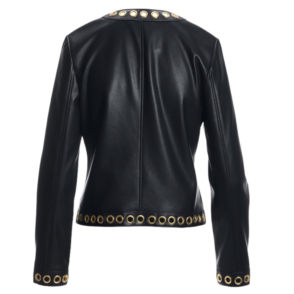 NWT Boston Proper Grommet + Studs Faux Leather Jacket Sz M (8/10) NEW IN PACKAGE - Picture 4 of 11
